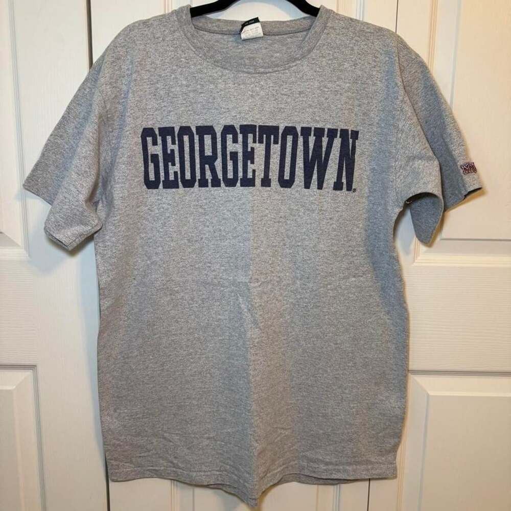 MV Sport Vintage Georgetown University Heather Gray T-Shirt Large